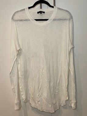 IRO Women's White Long-Sleeve Crewneck Top